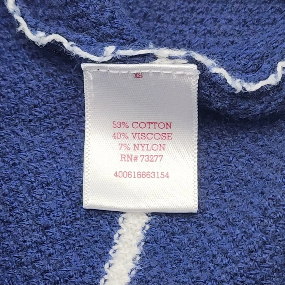 So Perfect Pullover Sweater XS Navy Blue/ White‎ Beachy Light Sweater
